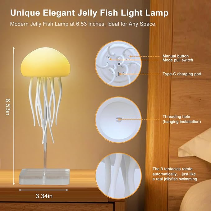 Jellyfish RGB Night Light Voice Control